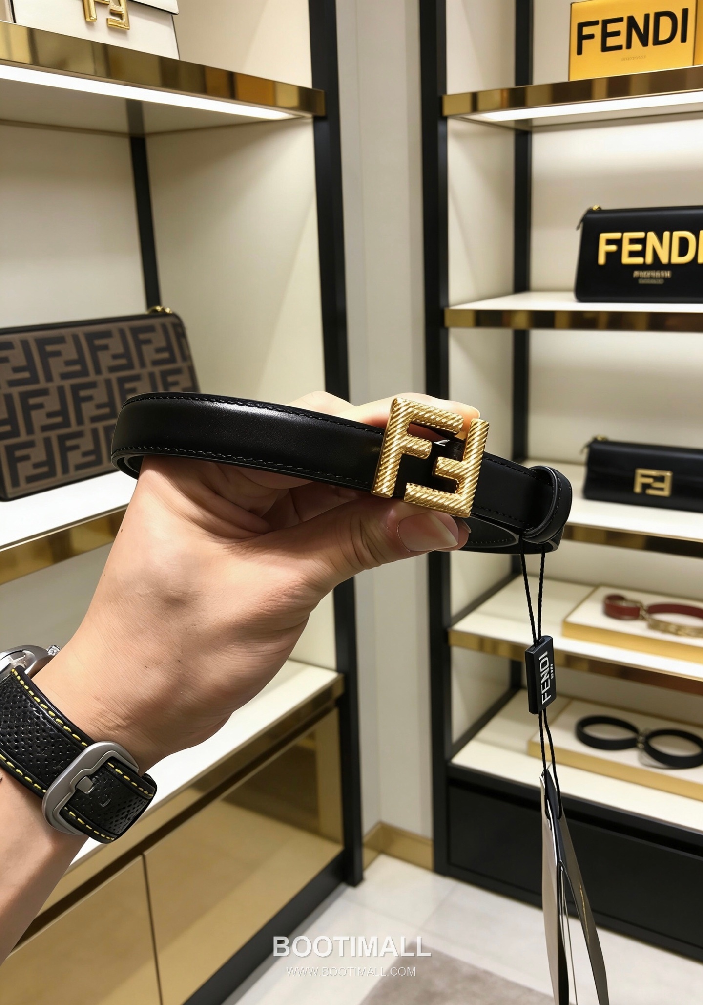 Fendi F Buckle 20mm Double-Sided Full-Grain Cowhide Belt 펜디 F 버클 양면 풀그레인 소가죽 벨트 2cm 1