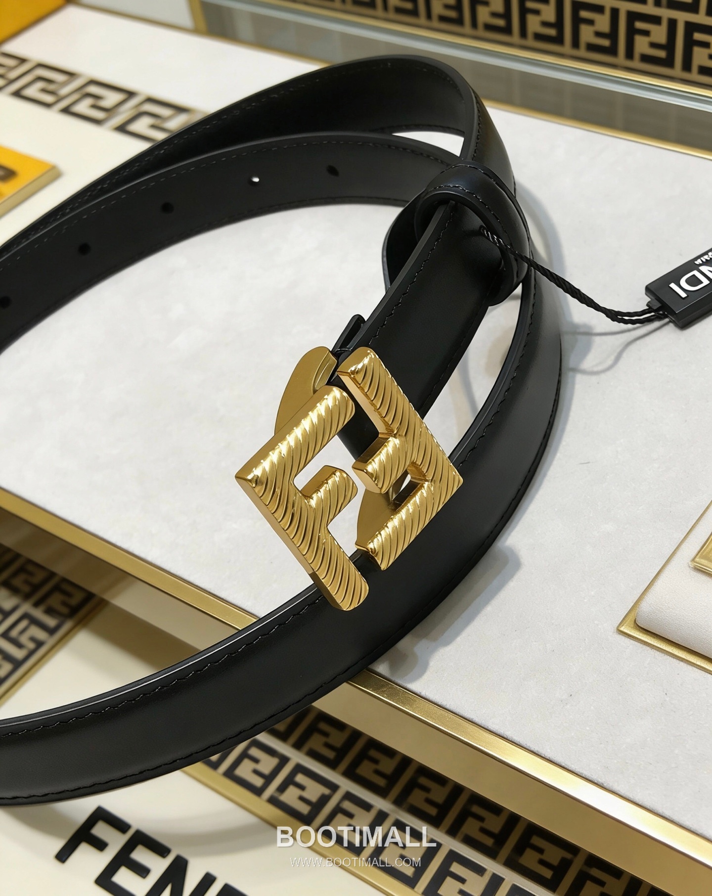 Fendi F Buckle 20mm Double-Sided Full-Grain Cowhide Belt 펜디 F 버클 양면 풀그레인 소가죽 벨트 2cm 3