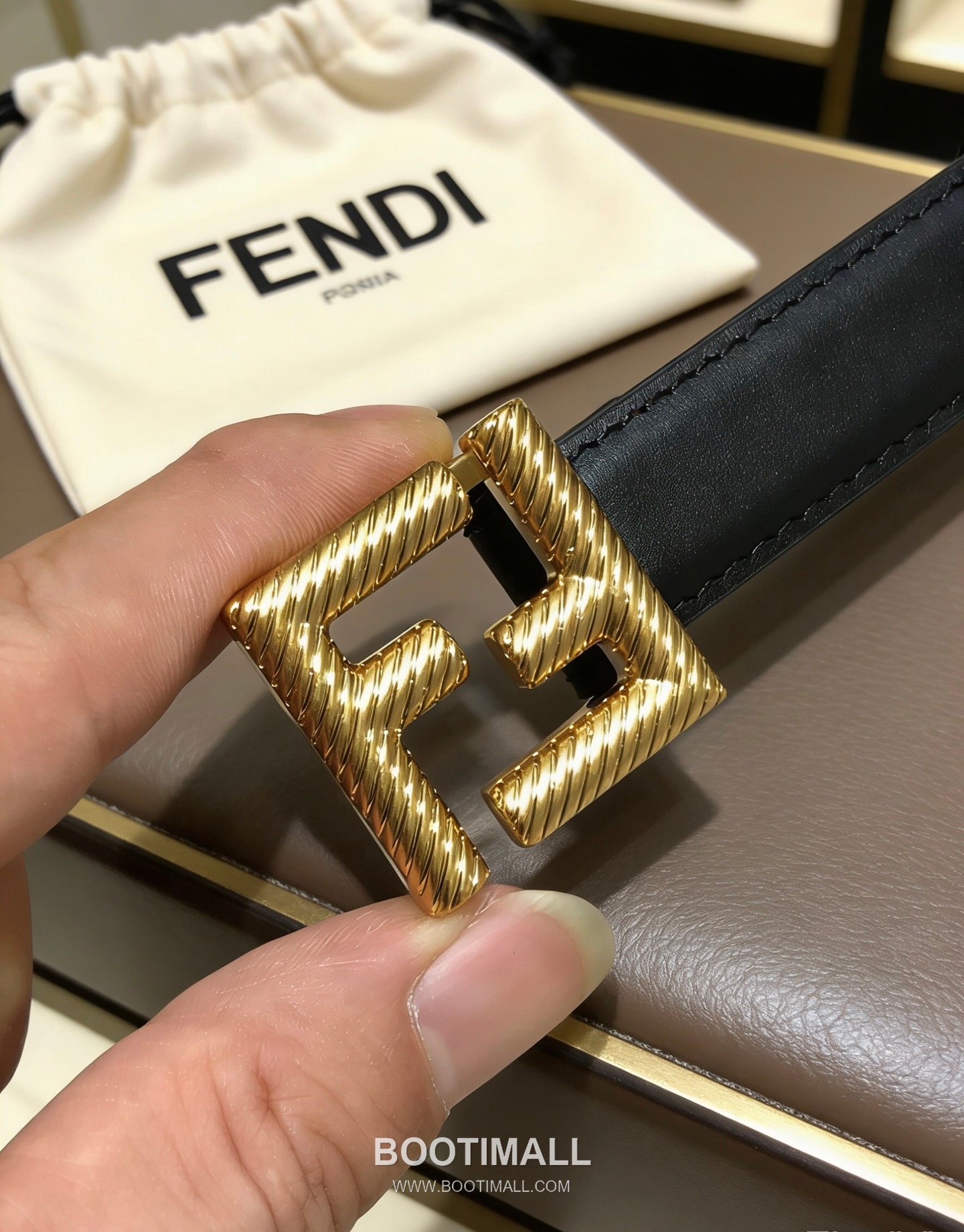 Fendi F Buckle 20mm Double-Sided Full-Grain Cowhide Belt 펜디 F 버클 양면 풀그레인 소가죽 벨트 2cm 5