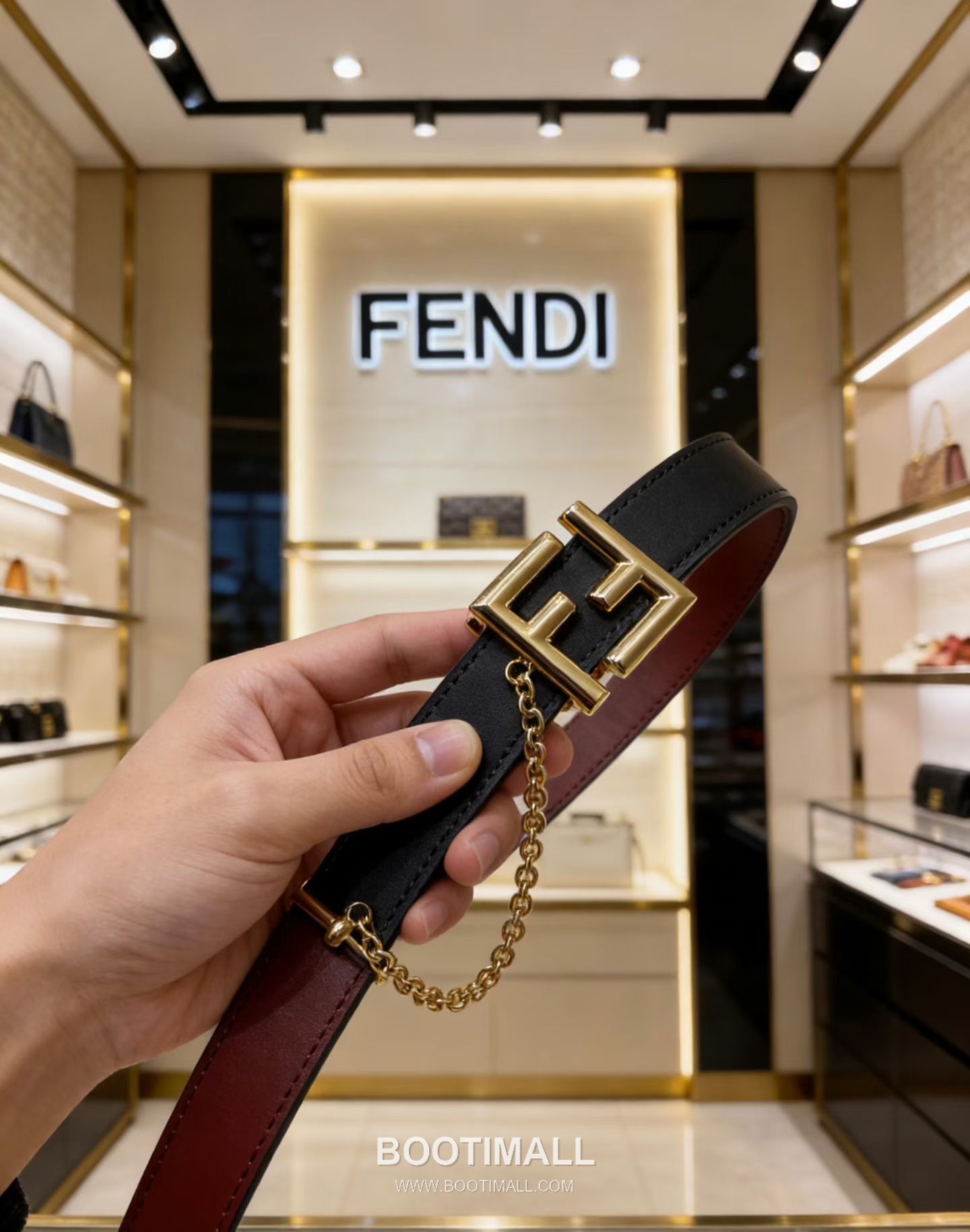 Fendi F Buckle 20mm Double-Sided Full-Grain Cowhide Belt 펜디 F 버클 양면 풀그레인 소가죽 벨트 2cm 1