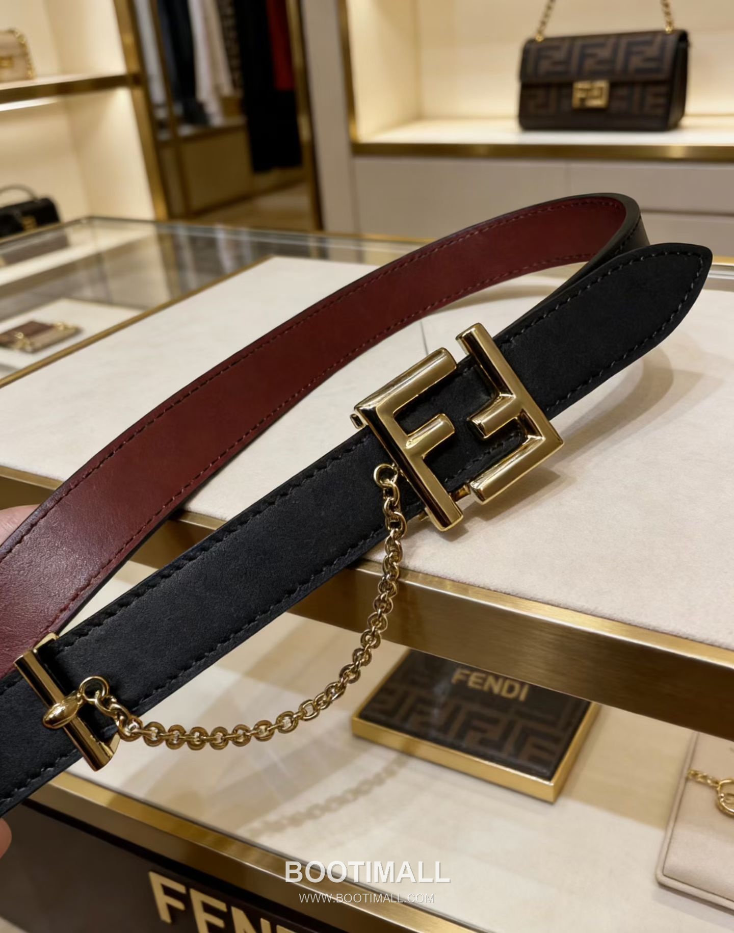 Fendi F Buckle 20mm Double-Sided Full-Grain Cowhide Belt 펜디 F 버클 양면 풀그레인 소가죽 벨트 2cm 4