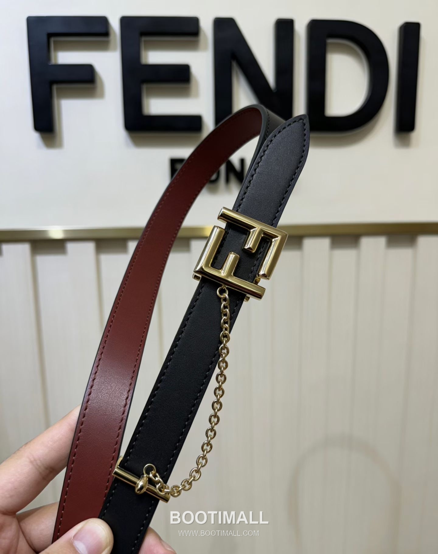 Fendi F Buckle 20mm Double-Sided Full-Grain Cowhide Belt 펜디 F 버클 양면 풀그레인 소가죽 벨트 2cm 5