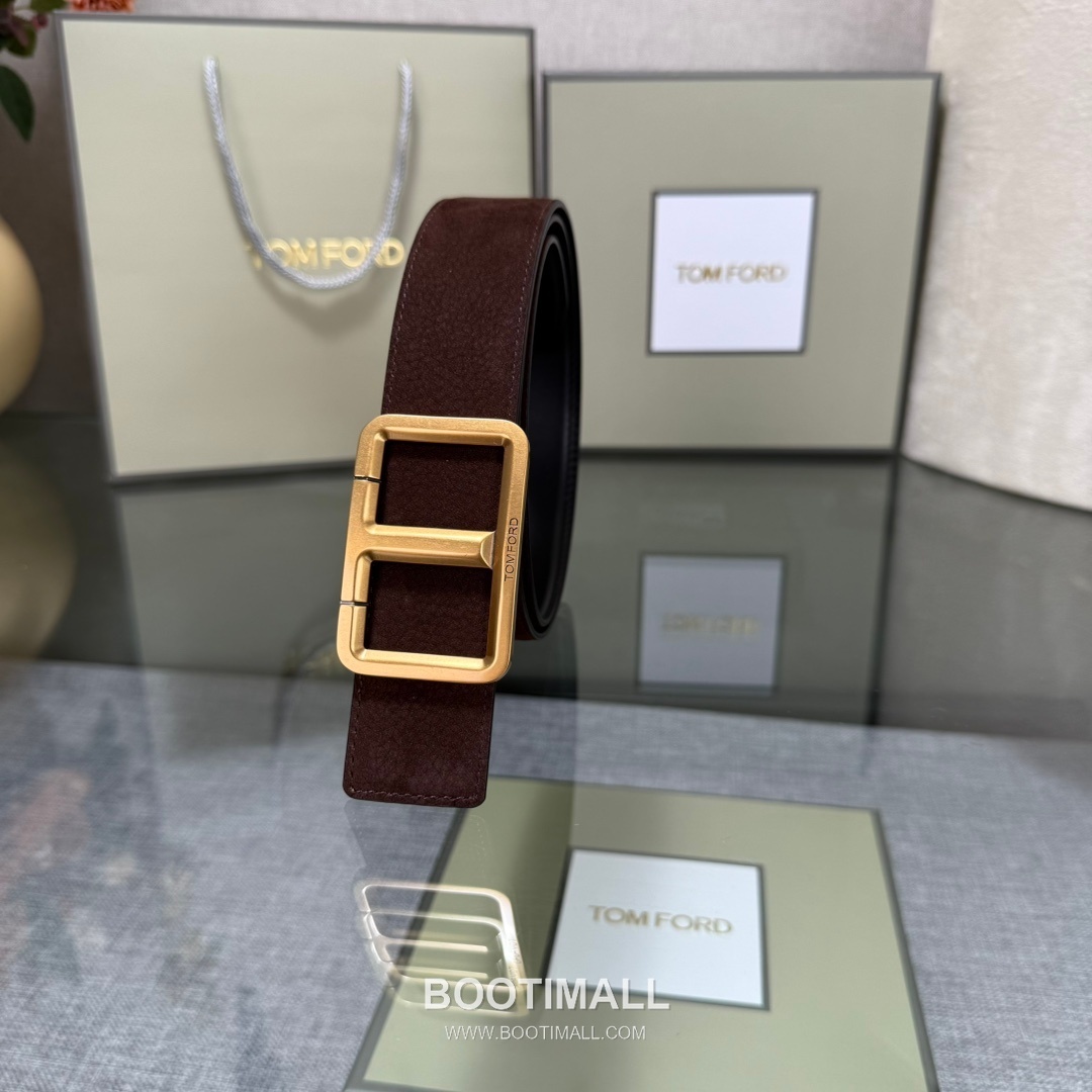 Tom Ford Reversible Buckle Cowhide Leather Belt 톰포드 리버서블 버클 이탈리아산 소가죽 벨트 3.5cm 2