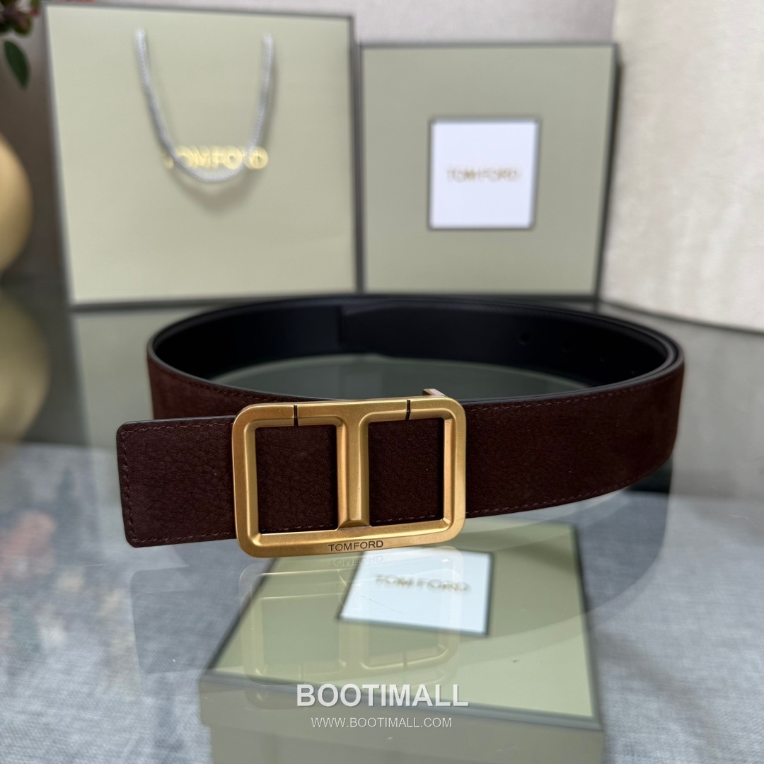 Tom Ford Reversible Buckle Cowhide Leather Belt 톰포드 리버서블 버클 이탈리아산 소가죽 벨트 3.5cm 3