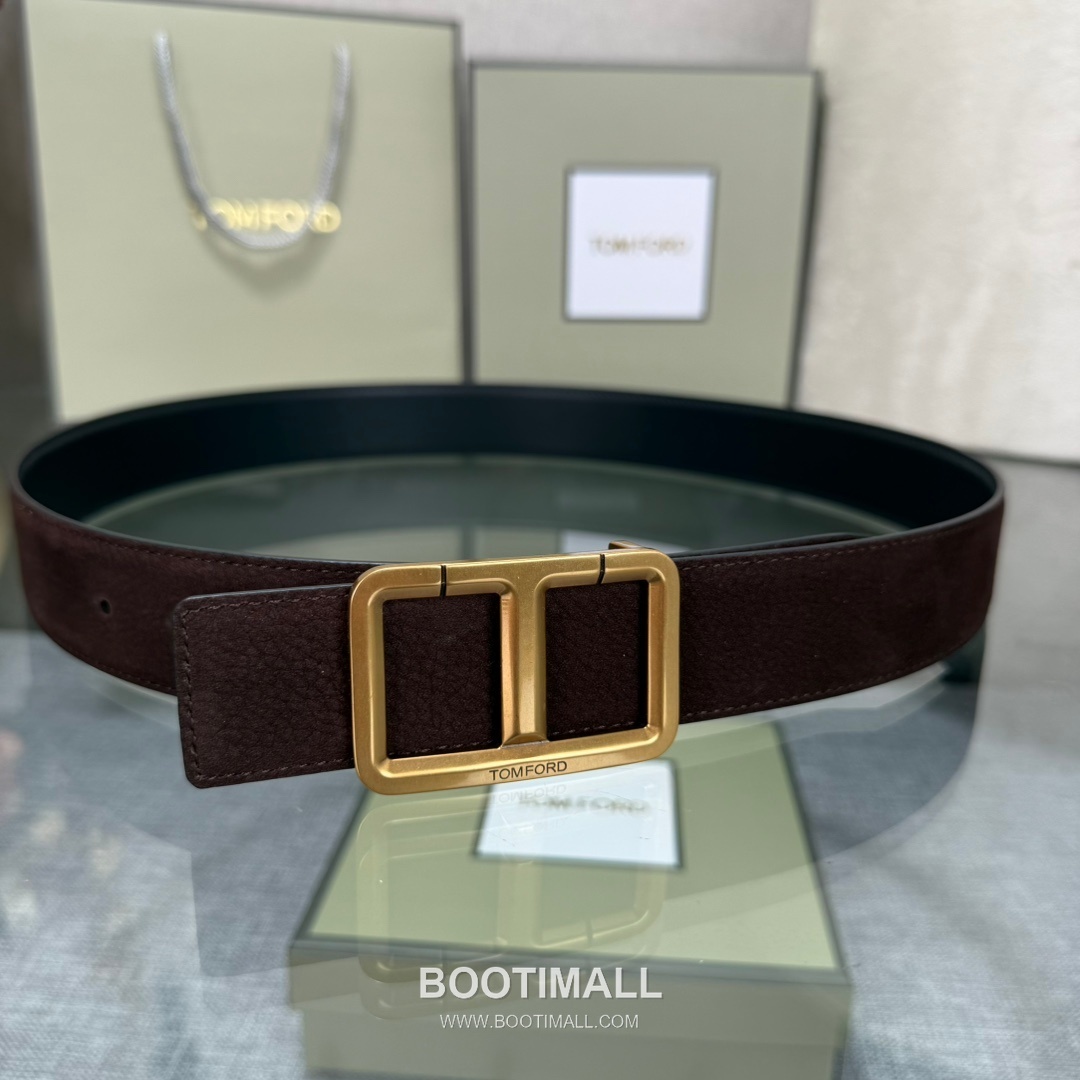 Tom Ford Reversible Buckle Cowhide Leather Belt 톰포드 리버서블 버클 이탈리아산 소가죽 벨트 3.5cm 4