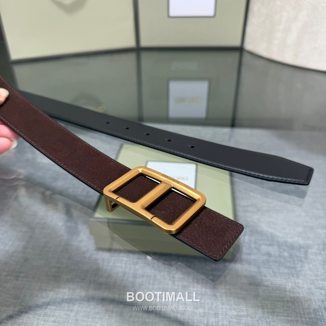 Tom Ford Reversible Buckle Cowhide Leather Belt 톰포드 리버서블 버클 이탈리아산 소가죽 벨트 3.5cm 5