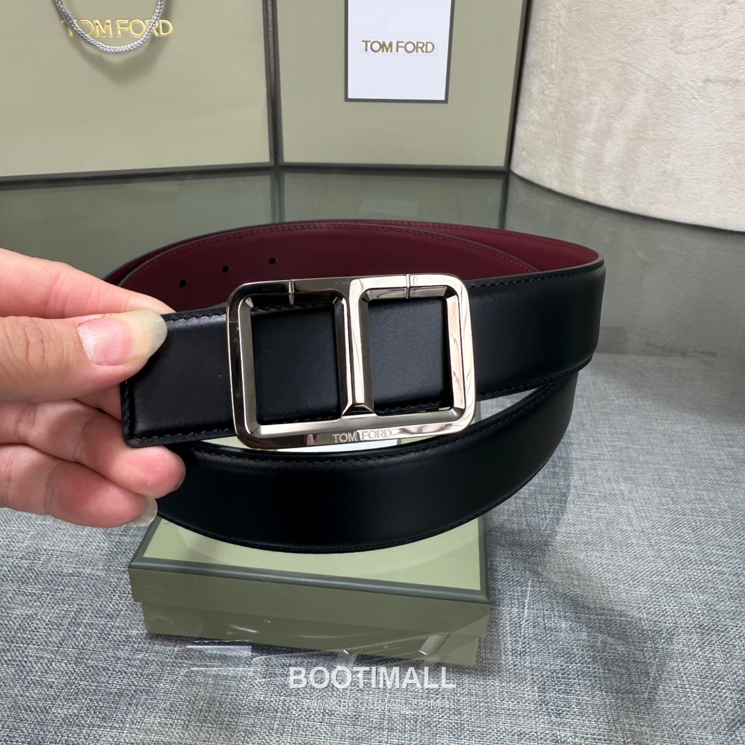 Tom Ford Reversible Buckle Cowhide Leather Belt 톰포드 리버서블 버클 이탈리아산 소가죽 벨트 3.5cm 6