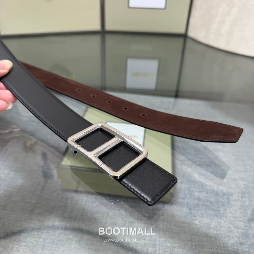 Tom Ford Reversible Buckle Cowhide Leather Belt 톰포드 리버서블 버클 이탈리아산 소가죽 벨트 3.5cm 4
