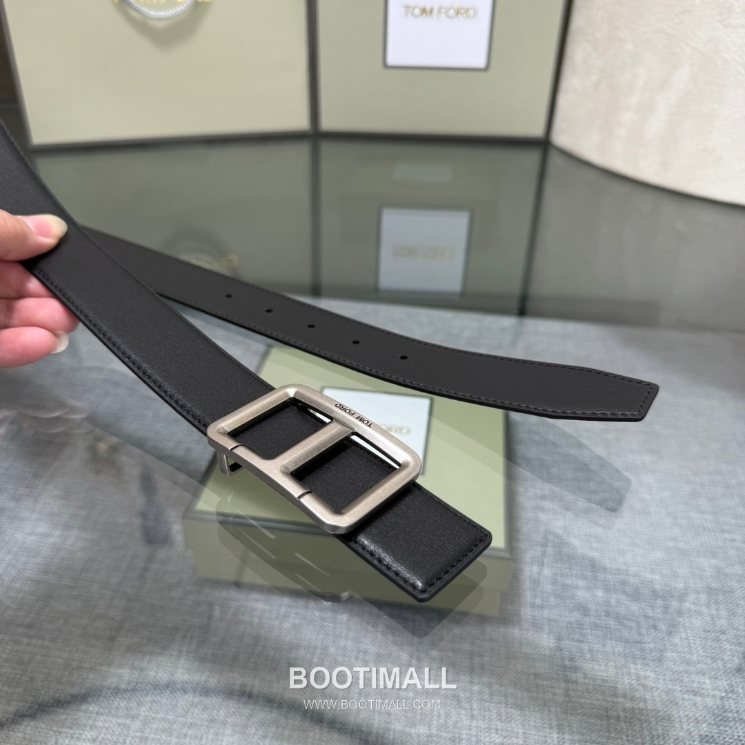 Tom Ford Reversible Buckle Cowhide Leather Belt 톰포드 리버서블 버클 이탈리아산 소가죽 벨트 3.5cm 4