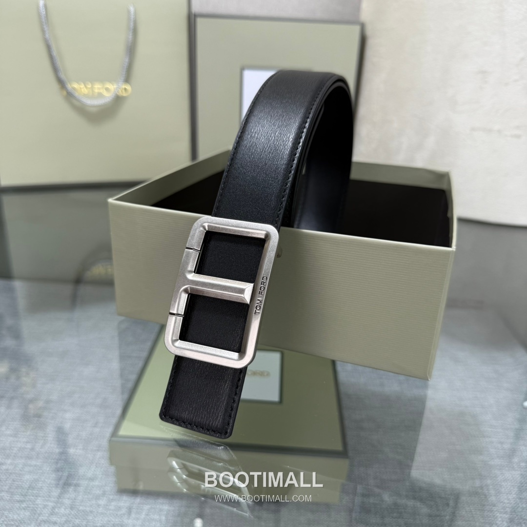 Tom Ford Reversible Buckle Cowhide Leather Belt 톰포드 리버서블 버클 이탈리아산 소가죽 벨트 3.5cm 5