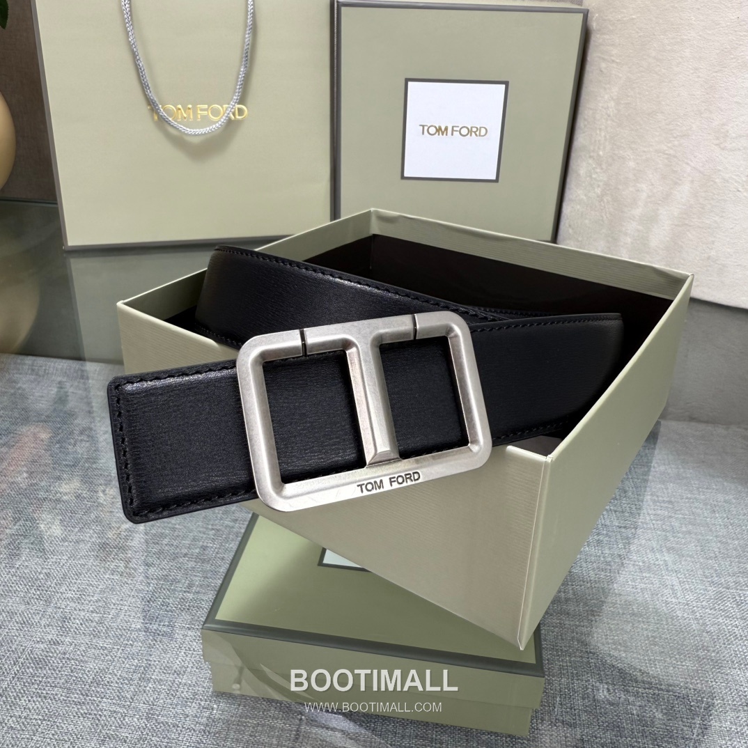 Tom Ford Reversible Buckle Cowhide Leather Belt 톰포드 리버서블 버클 이탈리아산 소가죽 벨트 3.5cm 6