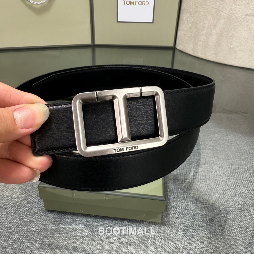Tom Ford Reversible Buckle Cowhide Leather Belt 톰포드 리버서블 버클 이탈리아산 소가죽 벨트 3.5cm 7