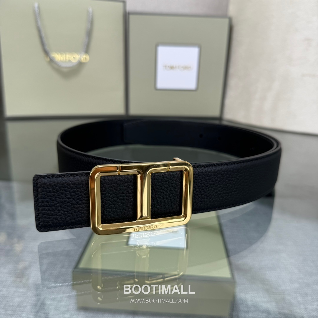 Tom Ford Reversible Buckle Cowhide Leather Belt 톰포드 리버서블 버클 이탈리아산 소가죽 벨트 3.5cm 1