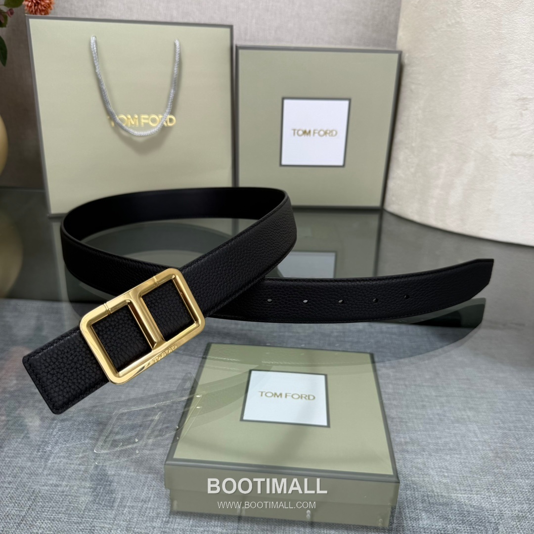 Tom Ford Reversible Buckle Cowhide Leather Belt 톰포드 리버서블 버클 이탈리아산 소가죽 벨트 3.5cm 3
