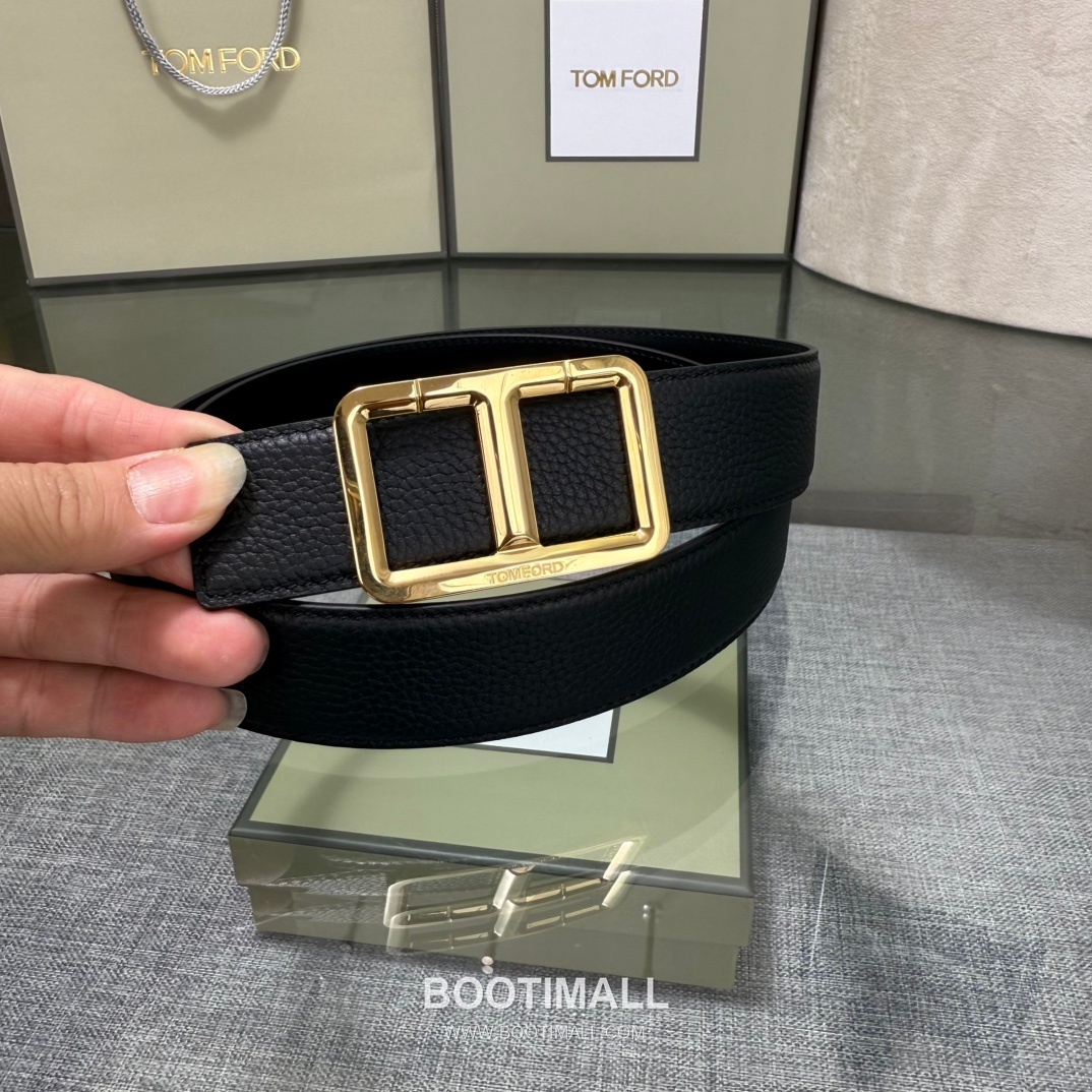 Tom Ford Reversible Buckle Cowhide Leather Belt 톰포드 리버서블 버클 이탈리아산 소가죽 벨트 3.5cm 5