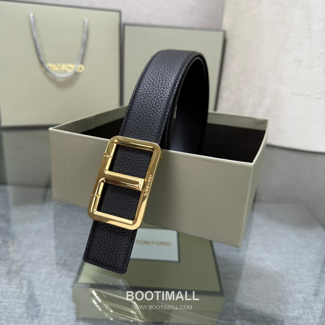 Tom Ford Reversible Buckle Cowhide Leather Belt 톰포드 리버서블 버클 이탈리아산 소가죽 벨트 3.5cm 6