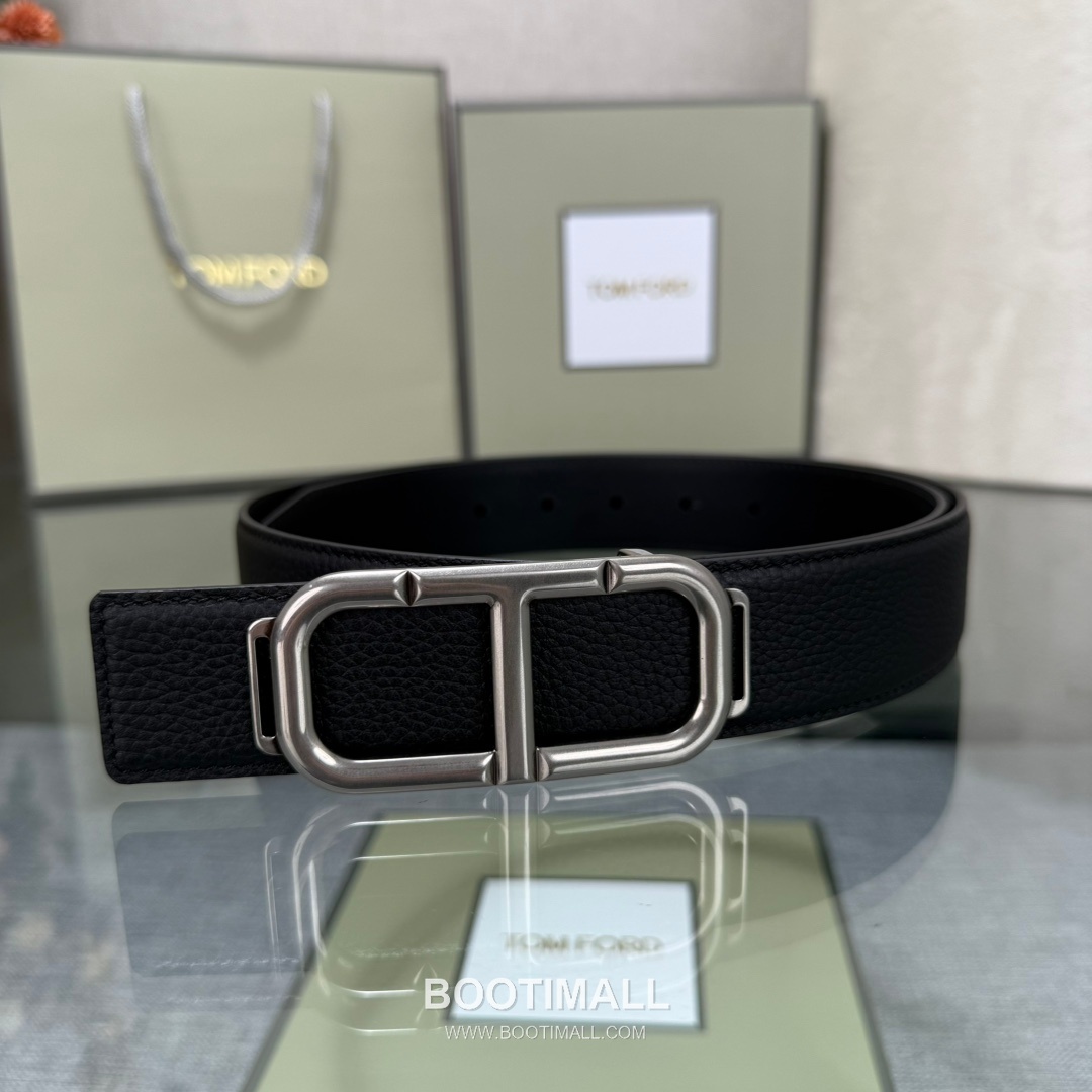 Tom Ford Reversible Buckle Cowhide Leather Belt 톰포드 리버서블 버클 이탈리아산 소가죽 벨트 3.5cm 1
