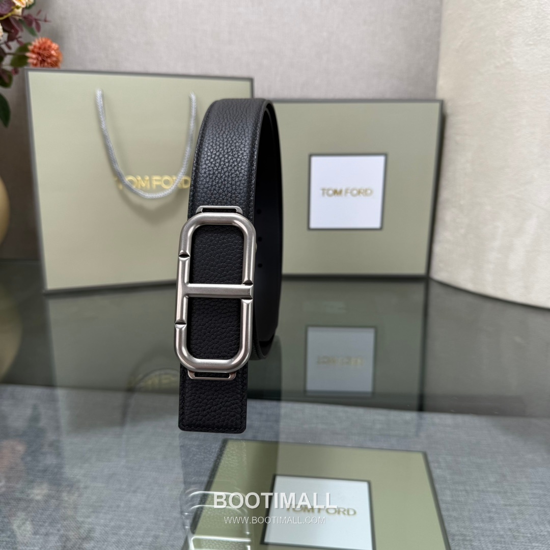 Tom Ford Reversible Buckle Cowhide Leather Belt 톰포드 리버서블 버클 이탈리아산 소가죽 벨트 3.5cm 2