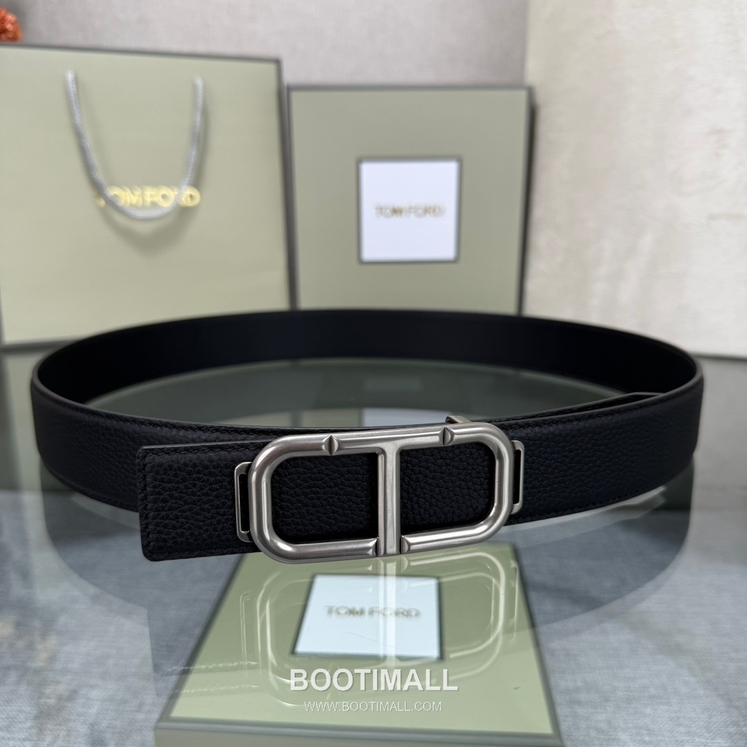 Tom Ford Reversible Buckle Cowhide Leather Belt 톰포드 리버서블 버클 이탈리아산 소가죽 벨트 3.5cm 3