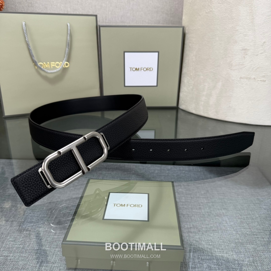 Tom Ford Reversible Buckle Cowhide Leather Belt 톰포드 리버서블 버클 이탈리아산 소가죽 벨트 3.5cm 4