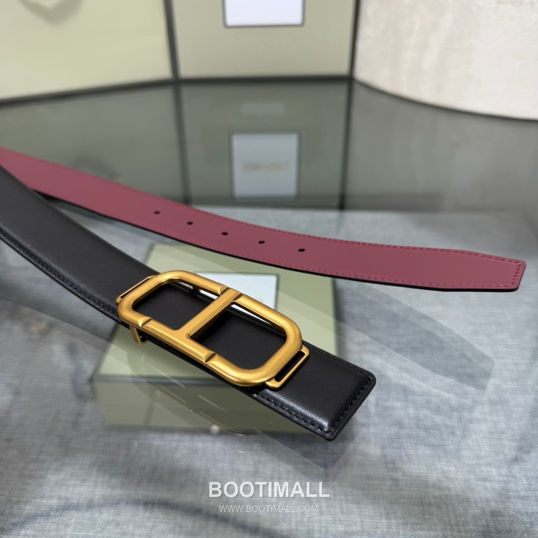 Tom Ford Reversible Buckle Cowhide Leather Belt 톰포드 리버서블 버클 이탈리아산 소가죽 벨트 3.5cm 5