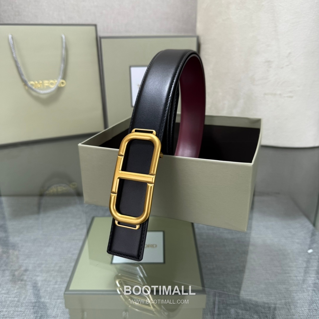 Tom Ford Reversible Buckle Cowhide Leather Belt 톰포드 리버서블 버클 이탈리아산 소가죽 벨트 3.5cm 6