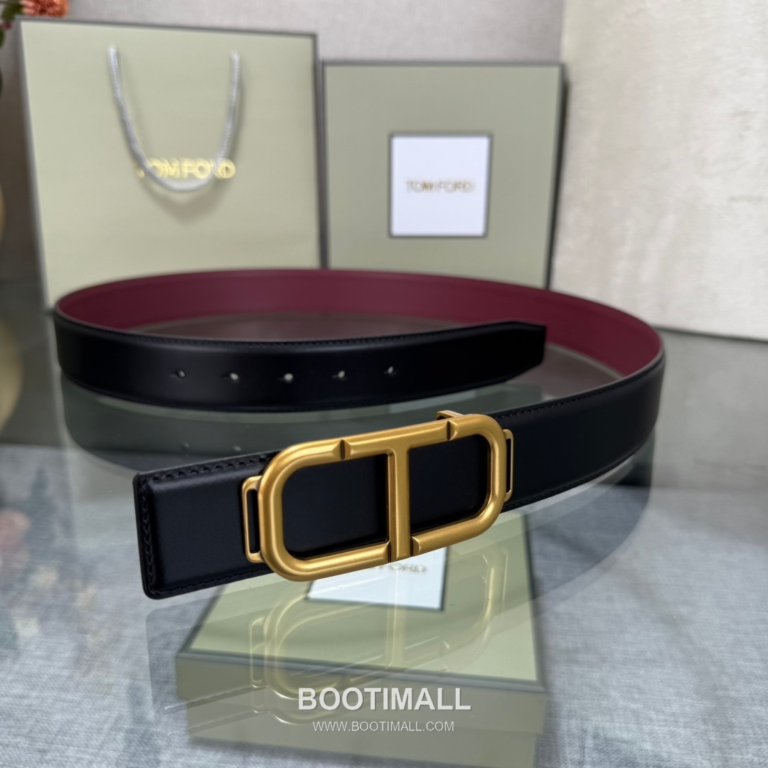 Tom Ford Reversible Buckle Cowhide Leather Belt 톰포드 리버서블 버클 이탈리아산 소가죽 벨트 3.5cm 8