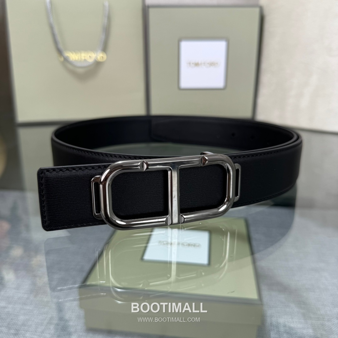 Tom Ford Reversible Buckle Cowhide Leather Belt 톰포드 리버서블 버클 이탈리아산 소가죽 벨트 3.5cm 1