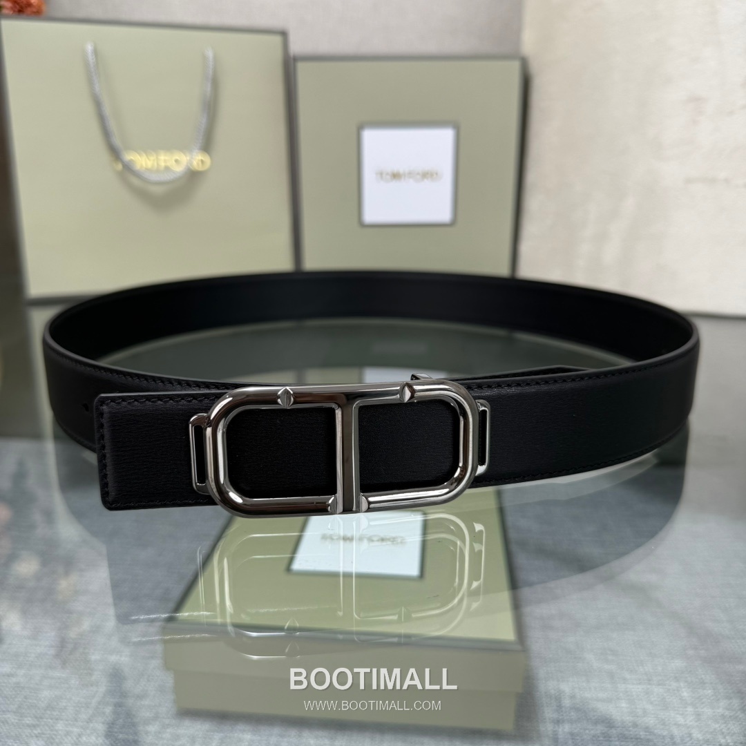 Tom Ford Reversible Buckle Cowhide Leather Belt 톰포드 리버서블 버클 이탈리아산 소가죽 벨트 3.5cm 2