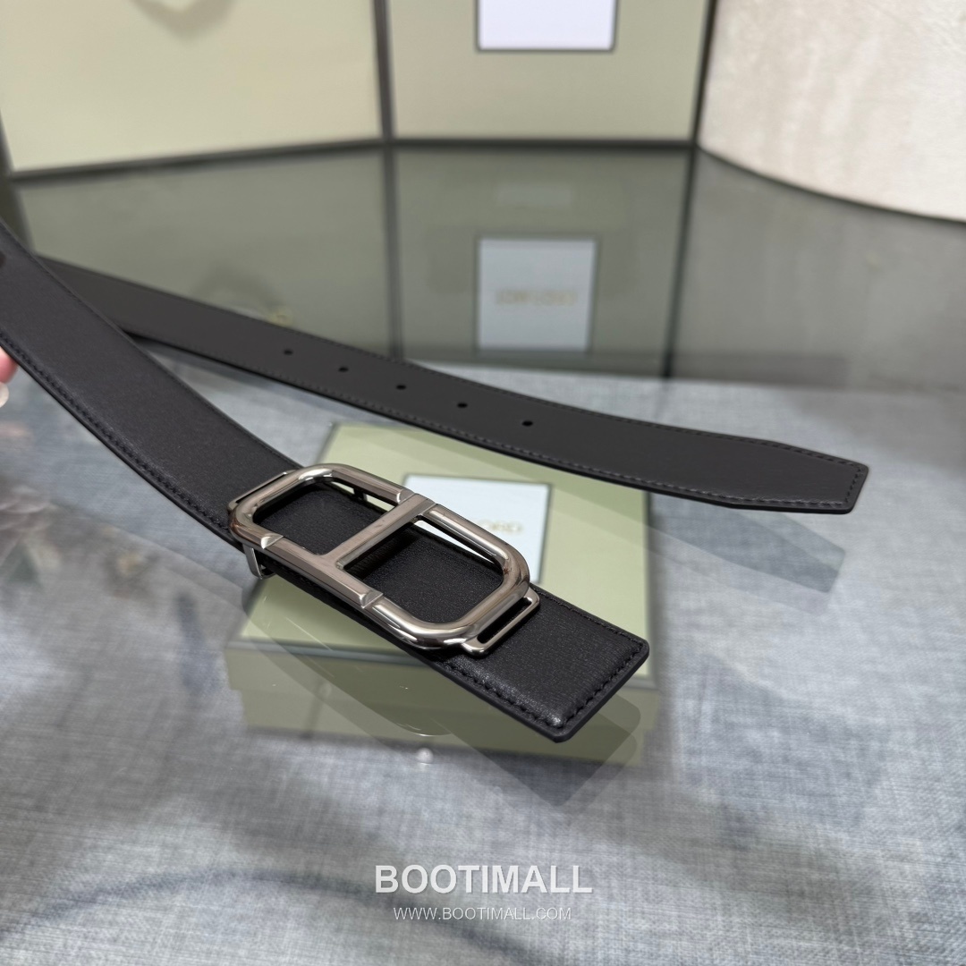 Tom Ford Reversible Buckle Cowhide Leather Belt 톰포드 리버서블 버클 이탈리아산 소가죽 벨트 3.5cm 3