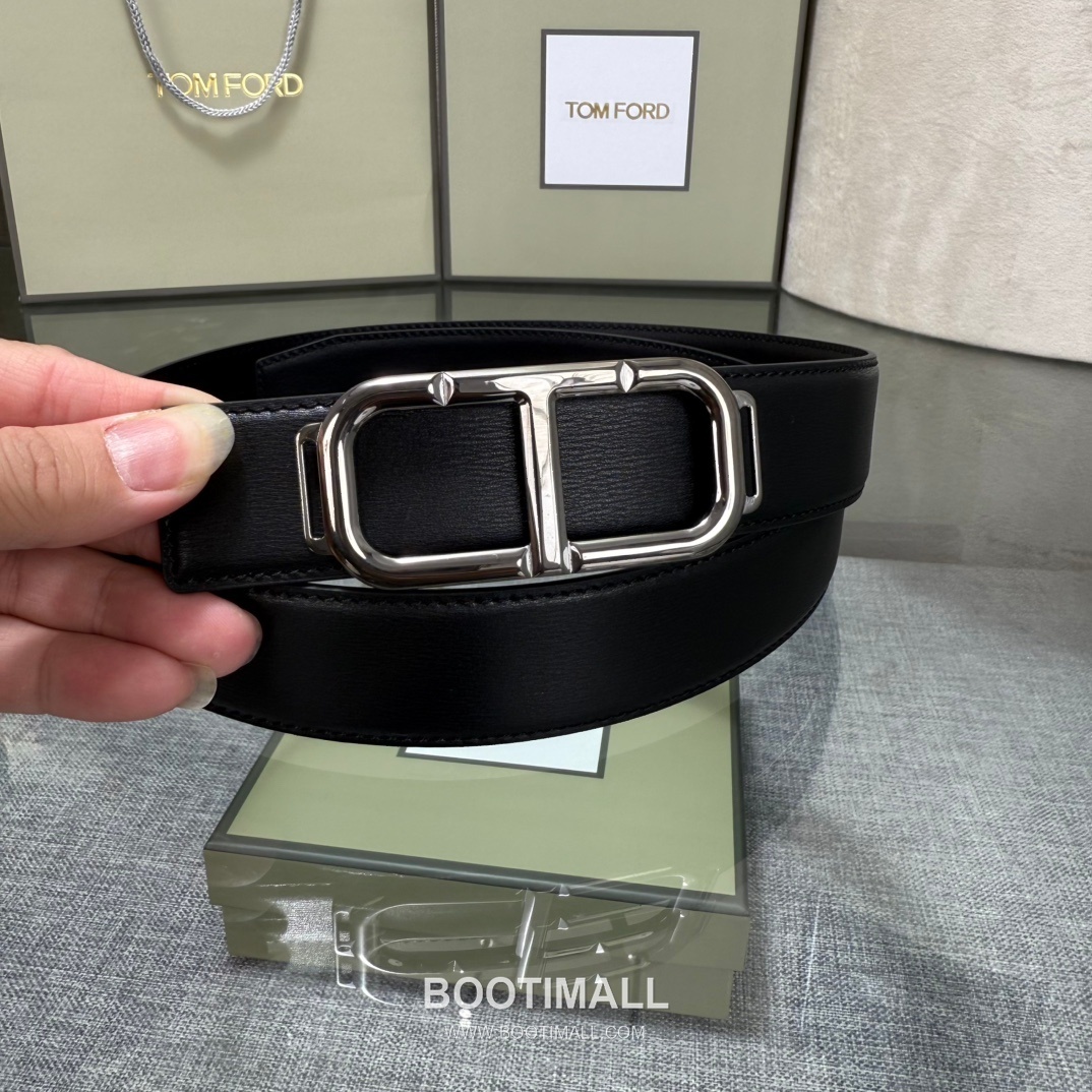 Tom Ford Reversible Buckle Cowhide Leather Belt 톰포드 리버서블 버클 이탈리아산 소가죽 벨트 3.5cm 4