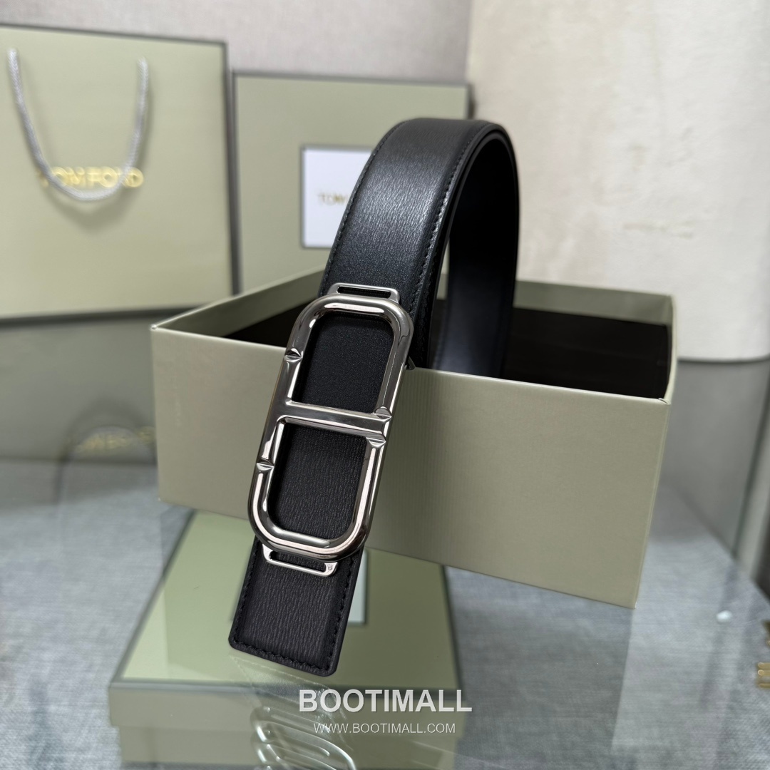 Tom Ford Reversible Buckle Cowhide Leather Belt 톰포드 리버서블 버클 이탈리아산 소가죽 벨트 3.5cm 5