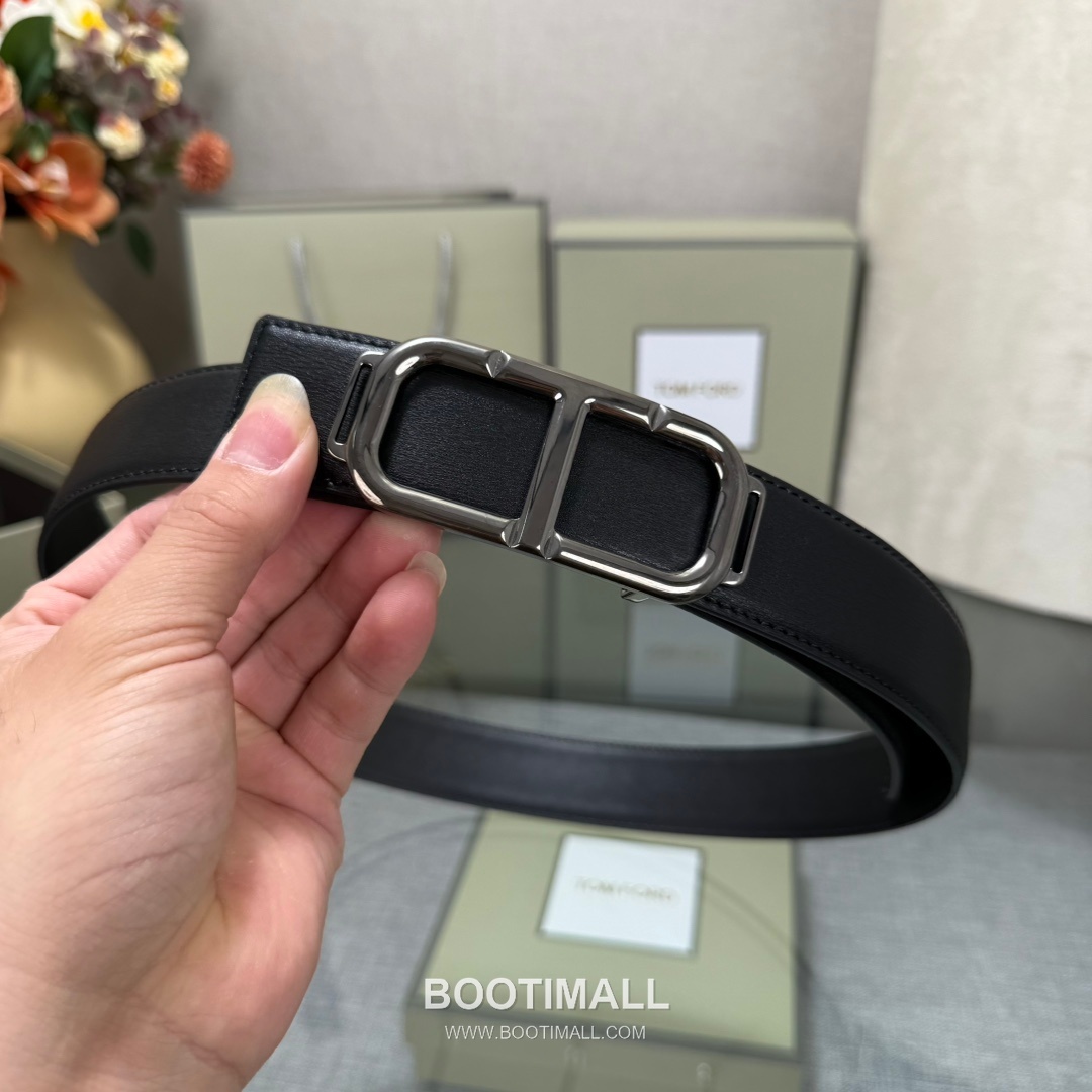 Tom Ford Reversible Buckle Cowhide Leather Belt 톰포드 리버서블 버클 이탈리아산 소가죽 벨트 3.5cm 7