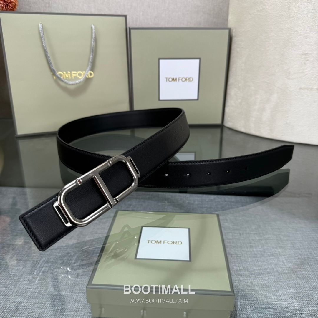 Tom Ford Reversible Buckle Cowhide Leather Belt 톰포드 리버서블 버클 이탈리아산 소가죽 벨트 3.5cm 8