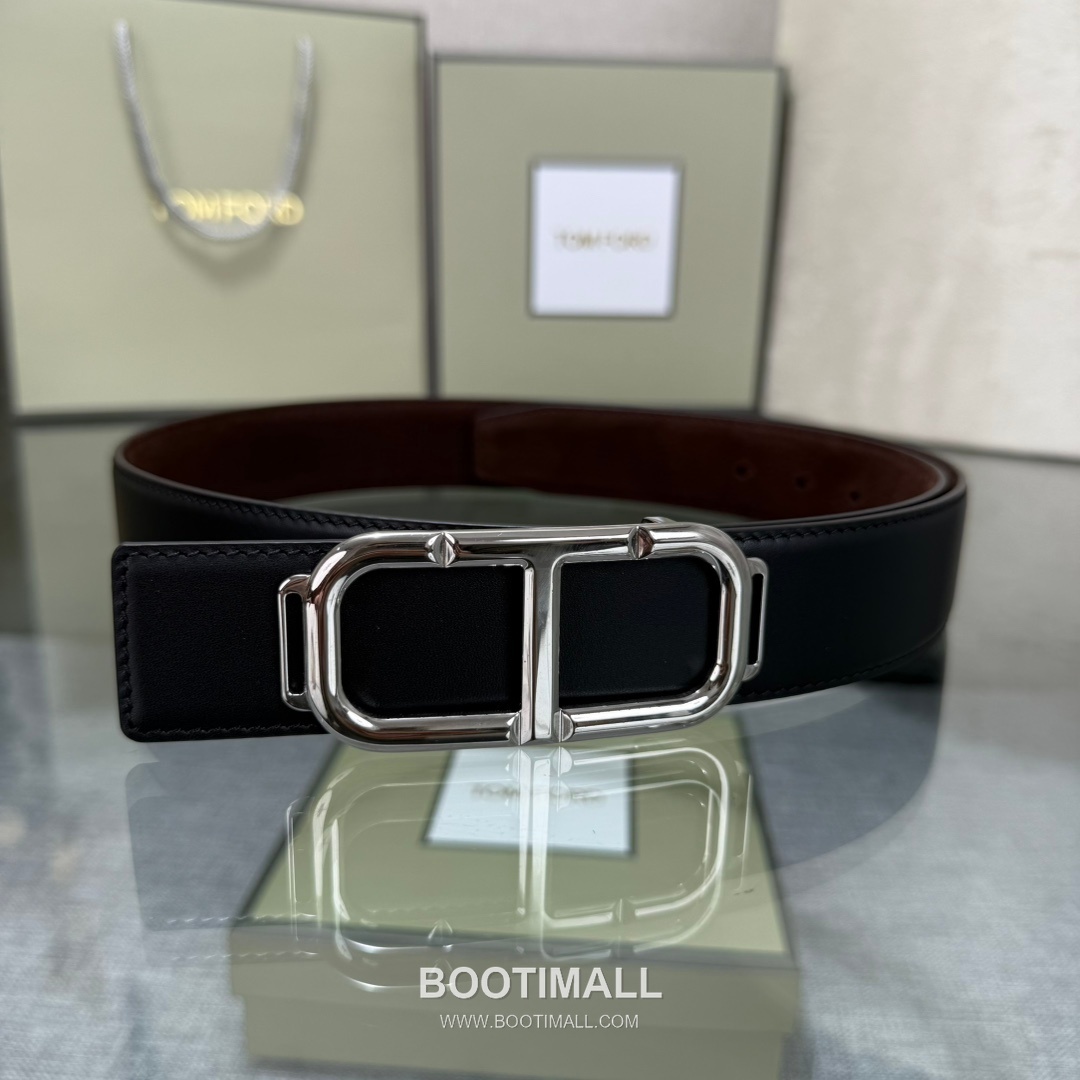 Tom Ford Reversible Buckle Cowhide Leather Belt 톰포드 리버서블 버클 이탈리아산 소가죽 벨트 3.5cm 1