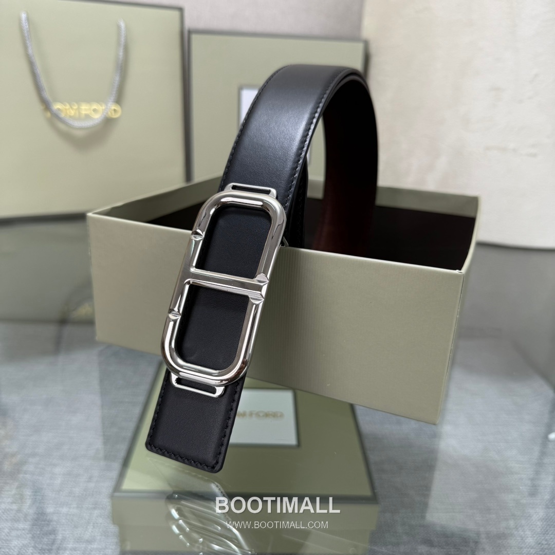 Tom Ford Reversible Buckle Cowhide Leather Belt 톰포드 리버서블 버클 이탈리아산 소가죽 벨트 3.5cm 7