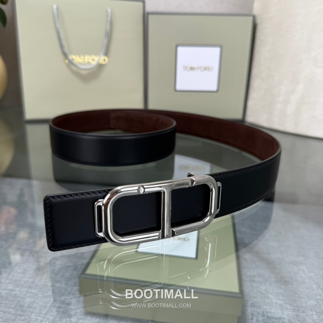 Tom Ford Reversible Buckle Cowhide Leather Belt 톰포드 리버서블 버클 이탈리아산 소가죽 벨트 3.5cm 8
