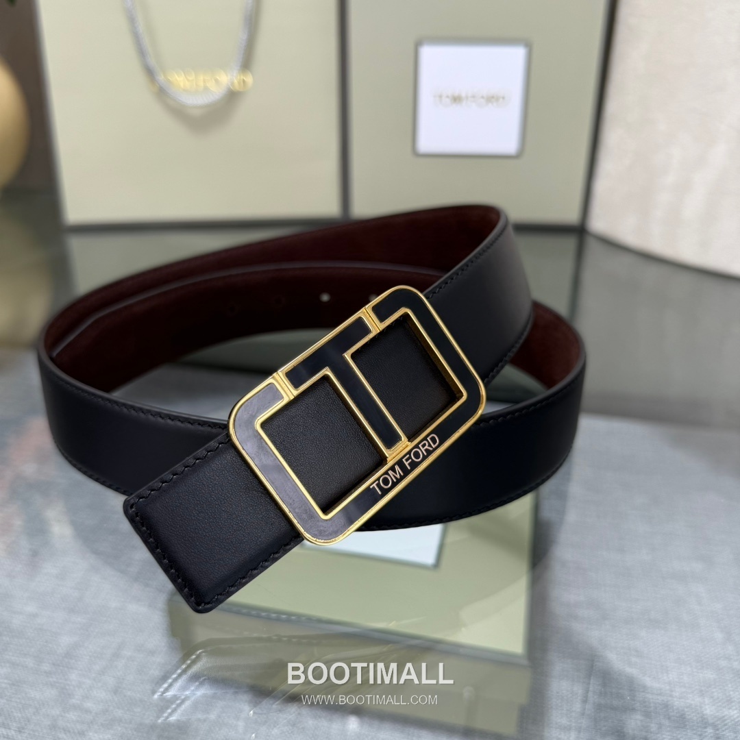 Tom Ford Reversible Buckle Cowhide Leather Belt 톰포드 리버서블 버클 이탈리아산 소가죽 벨트 3.5cm 7