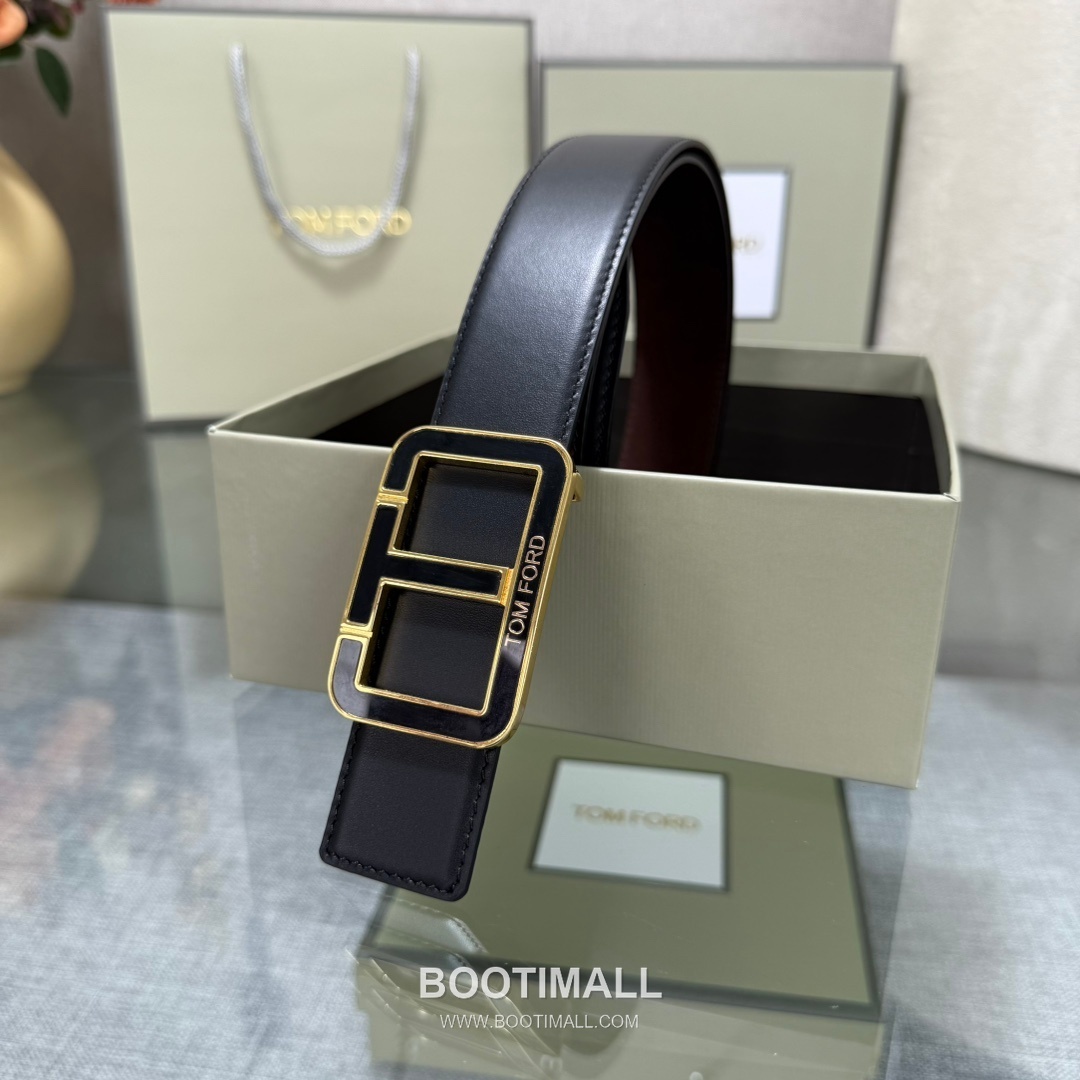 Tom Ford Reversible Buckle Cowhide Leather Belt 톰포드 리버서블 버클 이탈리아산 소가죽 벨트 3.5cm 8