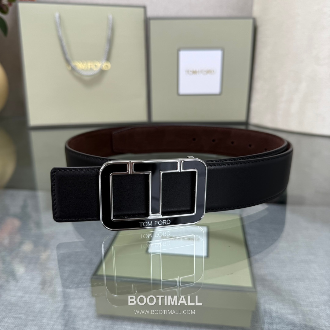 Tom Ford Reversible Buckle Cowhide Leather Belt 톰포드 리버서블 버클 이탈리아산 소가죽 벨트 3.5cm 1