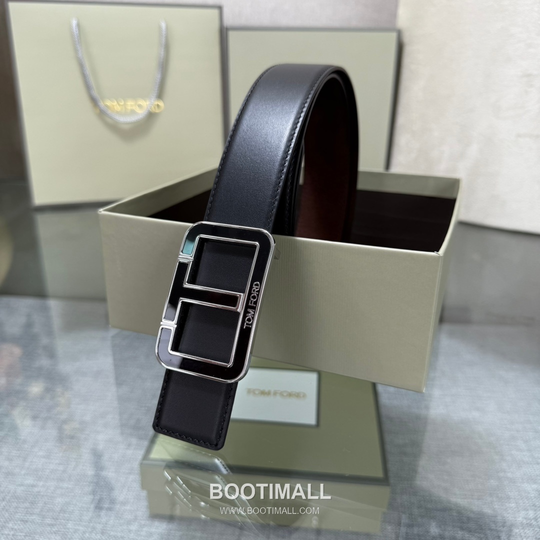 Tom Ford Reversible Buckle Cowhide Leather Belt 톰포드 리버서블 버클 이탈리아산 소가죽 벨트 3.5cm 7