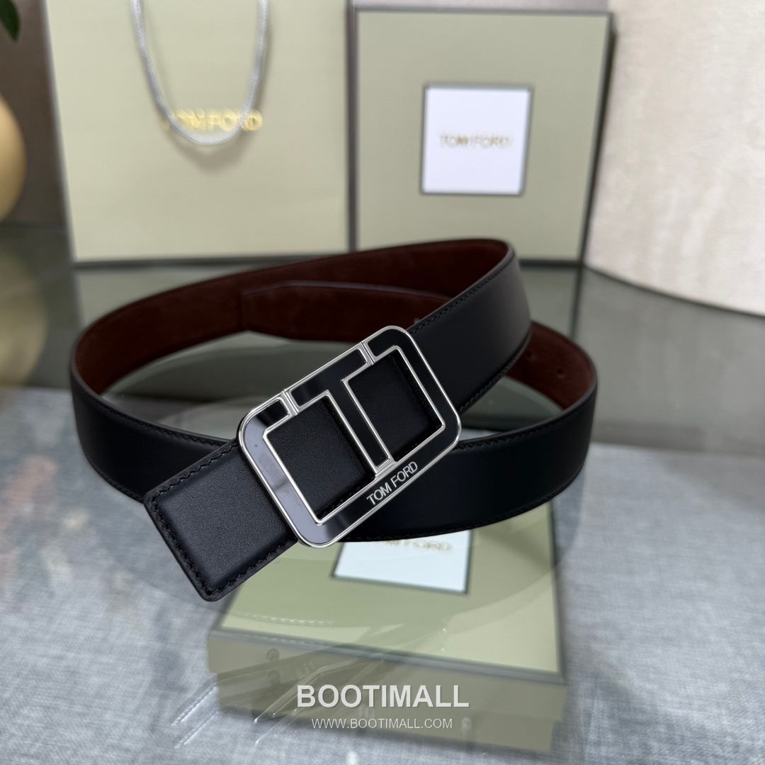 Tom Ford Reversible Buckle Cowhide Leather Belt 톰포드 리버서블 버클 이탈리아산 소가죽 벨트 3.5cm 8