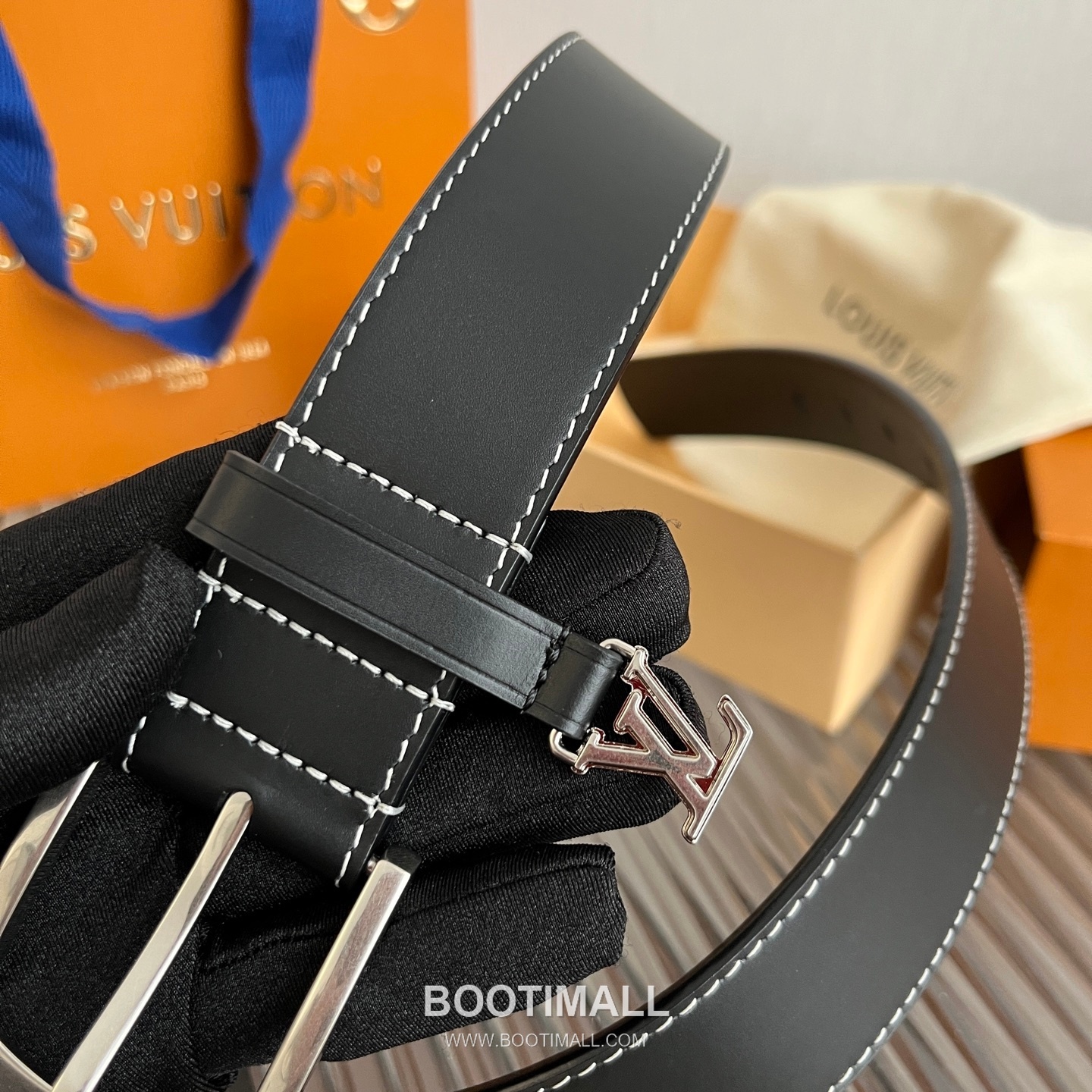 Louis Vuitton Ring Keeper Letter Buckle Calfskin Belt 루이비통 링 키퍼 레터 버클 카프스킨 벨트 3.5cm 3