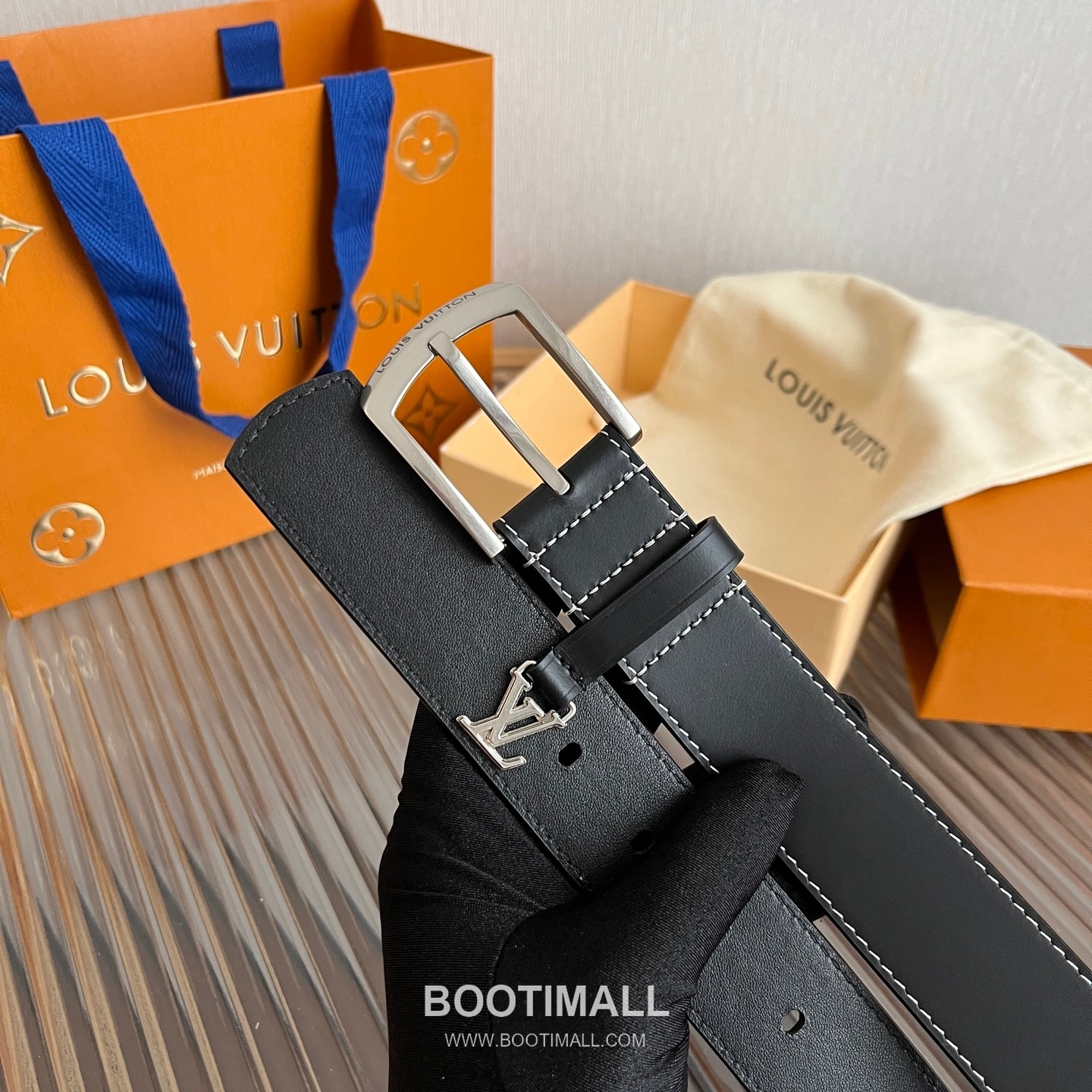 Louis Vuitton Ring Keeper Letter Buckle Calfskin Belt 루이비통 링 키퍼 레터 버클 카프스킨 벨트 3.5cm 4