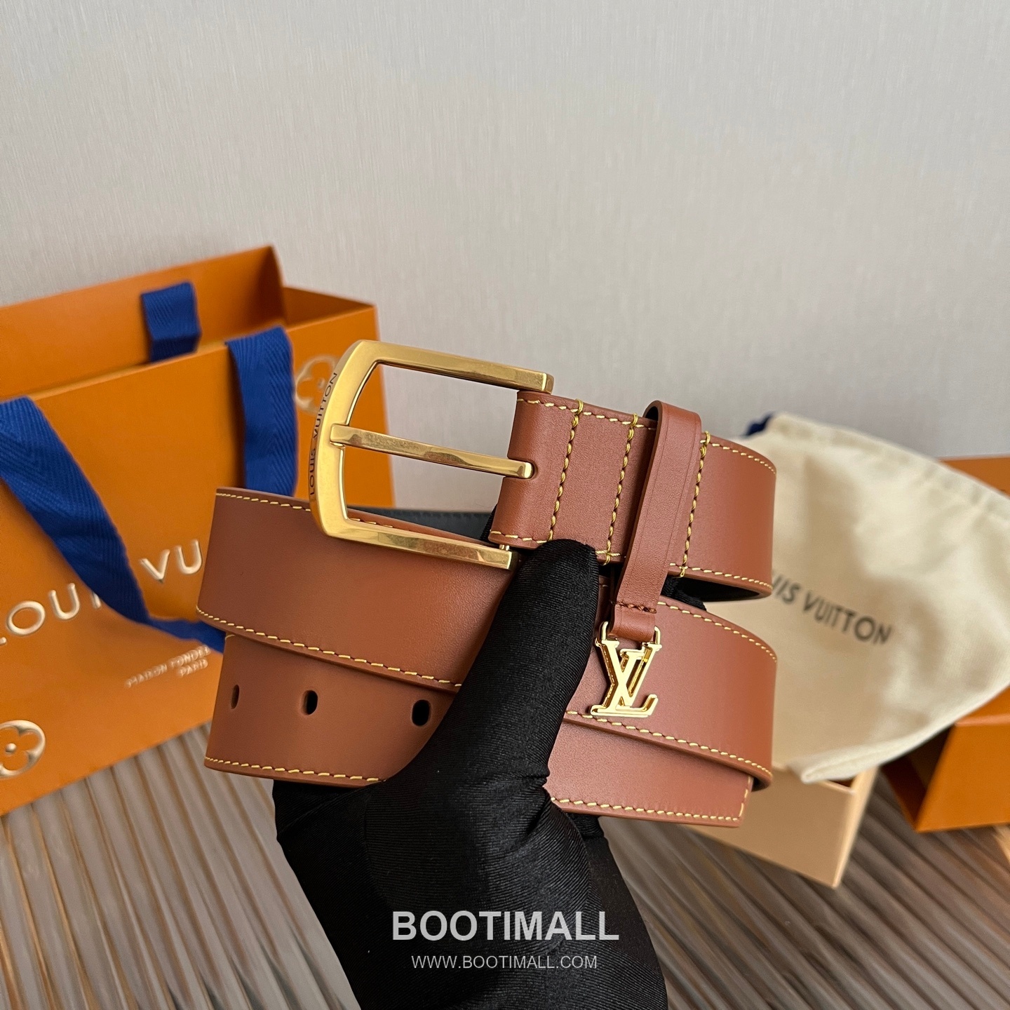 Louis Vuitton Ring Keeper Letter Buckle Calfskin Belt 루이비통 링 키퍼 레터 버클 카프스킨 벨트 3.5cm 1