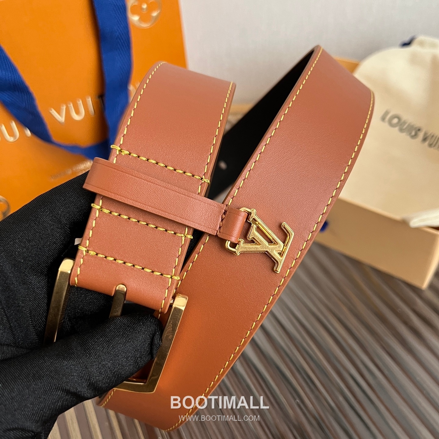 Louis Vuitton Ring Keeper Letter Buckle Calfskin Belt 루이비통 링 키퍼 레터 버클 카프스킨 벨트 3.5cm 4