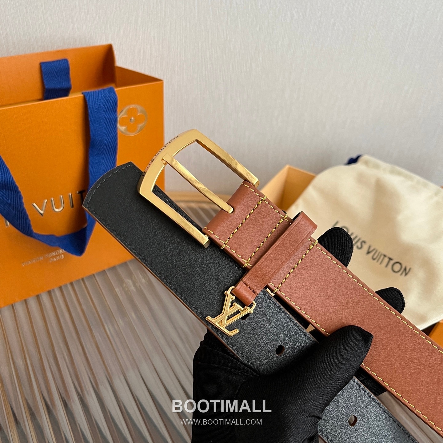 Louis Vuitton Ring Keeper Letter Buckle Calfskin Belt 루이비통 링 키퍼 레터 버클 카프스킨 벨트 3.5cm 5