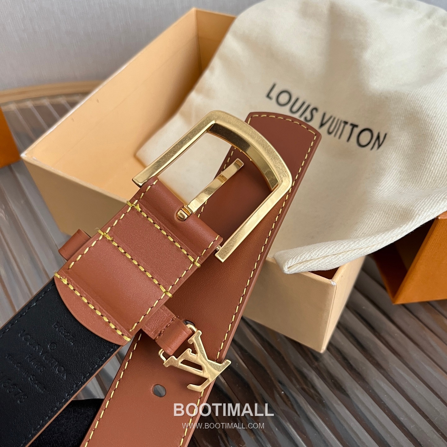 Louis Vuitton Ring Keeper Letter Buckle Calfskin Belt 루이비통 링 키퍼 레터 버클 카프스킨 벨트 3.5cm 7