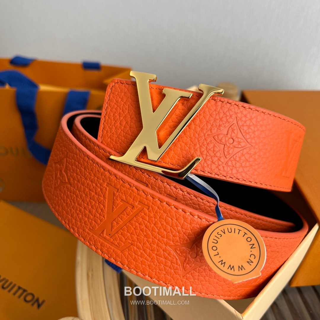 Louis Vuitton New Togo Embossed Buckle Calfskin Black Belt 루이비통 뉴 토고 엠보 버클 카프스킨 블랙 벨트 4cm 2
