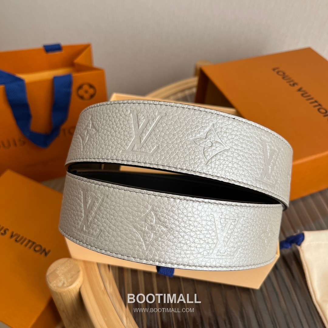 Louis Vuitton New Togo Embossed Buckle Calfskin Black Belt 루이비통 뉴 토고 엠보 버클 카프스킨 블랙 벨트 4cm 3